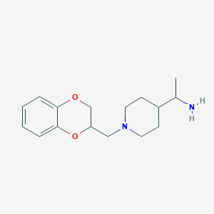 molecular formula C16H24N2O2 B8277060 1-[(2,3-Dihydro-1,4-benzodioxin-2-yl)methyl]-alpha-methyl-4-piperidinemethanamine 