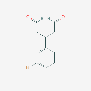 molecular formula C11H11BrO2 B8277076 3-(3-Bromophenyl)pentanedial 