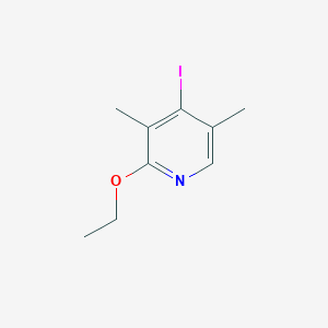 molecular formula C9H12INO B8277086 2-Ethoxy-4-iodo-3,5-dimethylpyridine 