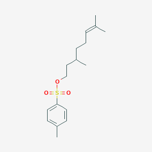 molecular formula C17H26O3S B8277100 3,7-Dimethyl-6-octenyl p-toluenesulfonate 