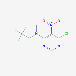 molecular formula C10H15ClN4O2 B8277128 (6-Chloro-5-nitro-pyrimidin-4-yl)-(2,2-dimethyl-propyl)-methyl-amine 