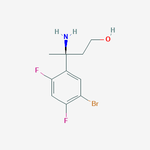 (3S)-3-amino-3-(5-bromo-2,4-difluorophenyl)butan-1-ol