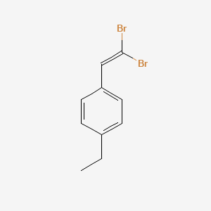 molecular formula C10H10Br2 B8277179 1,1-Dibromo-2-(4-ethylphenyl)ethylene 