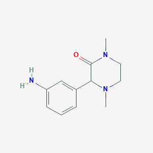 3-(3-Aminophenyl)-1,4-dimethylpiperazin-2-one