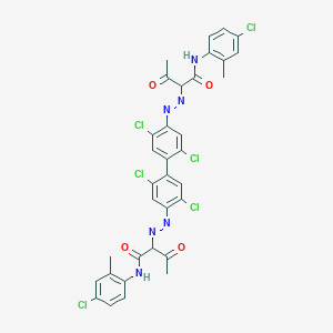 molecular formula C34H26Cl6N6O4 B082773 2,2'-[(2,2',5,5'-tetrachloro[1,1'-biphenyl]-4,4'-diyl)bis(azo)]bis[N-(4-chloro-o-tolyl)-3-oxobutyramide] CAS No. 14359-20-7