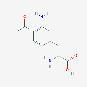 3-(4-Acetyl-3-aminophenyl)-2-aminopropanoic acid