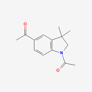 1-(1-acetyl-3,3-dimethyl-2H-indol-5-yl)ethanone