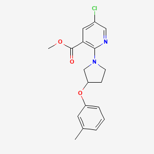 Methyl 5-chloro-2-(3-(m-tolyloxy)pyrrolidin-1-yl)nicotinate