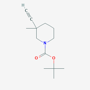 molecular formula C13H21NO2 B8277415 Tert-butyl 3-ethynyl-3-methylpiperidine-1-carboxylate 