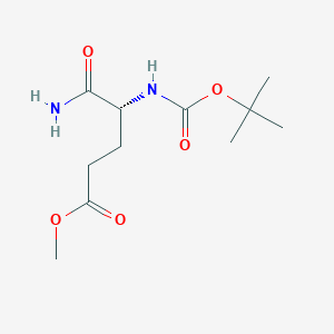 molecular formula C11H20N2O5 B8277446 Methyl t-butyloxycarbonyl-D-isoglutaminate 
