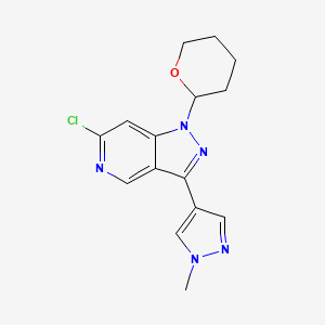 6-chloro-3-(1-methyl-1H-pyrazol-4-yl)-1-(tetrahydro-2H-pyran-2-yl)-1H-pyrazolo[4,3-c]pyridine