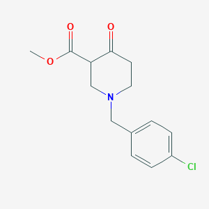 molecular formula C14H16ClNO3 B8277479 Methyl 1-(4-chlorobenzyl)-4-oxo-3-piperidinecarboxylate 