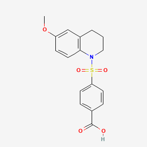 4-(6-methoxy-3,4-dihydroquinolin-1(2H)-ylsulfonyl)benzoic acid