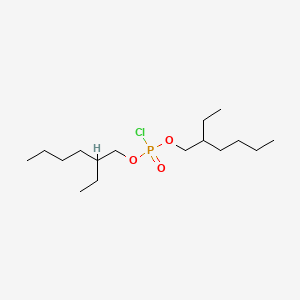 molecular formula C16H34ClO3P B8277531 Phosphorochloridic acid, bis(2-ethylhexyl) ester CAS No. 63449-80-9