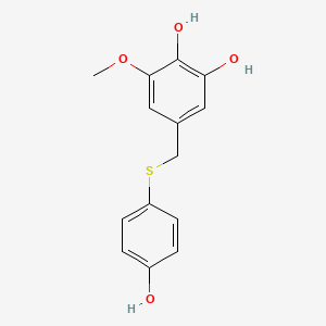5-(((4-Hydroxyphenyl)thio)methyl)-3-methoxy-1,2-benzenediol