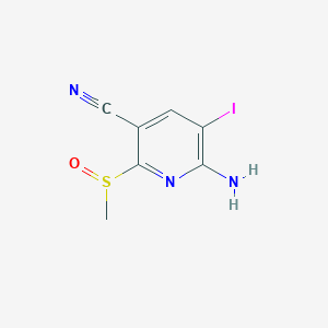 6-Amino-5-iodo-2-(methylsulfinyl)nicotinonitrile