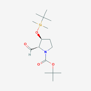 molecular formula C16H31NO4Si B8277750 (2S,3S)-N-tert-Butyloxycarbonyl-3-(tert-butyldimethylsilanyloxy)-2-formylpyrrolidine 