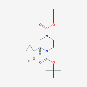 (S)-1,4-di-tert-butyl 2-(1-hydroxycyclopropyl)piperazine-1,4-dicarboxylate