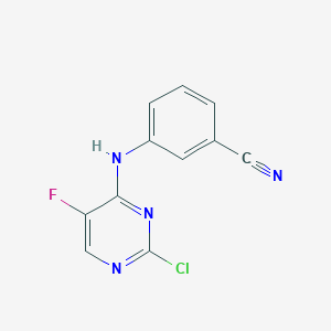2-chloro-N4-(3-cyanophenyl)-5-fluoro-4-pyrimidineamine