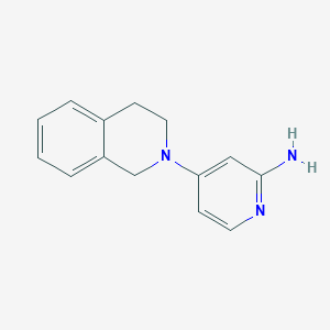 molecular formula C14H15N3 B8277779 4-(1,2,3,4-Tetrahydroisoquinoline-2-yl)pyridine-2-amine 
