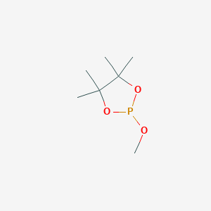molecular formula C7H15O3P B082778 2-Methoxy-4,4,5,5-tetramethyl-1,3,2-dioxaphospholane CAS No. 14812-60-3