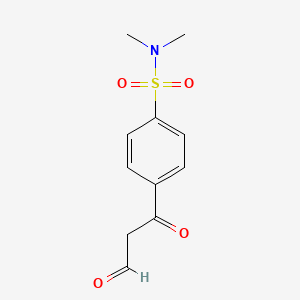molecular formula C11H13NO4S B8277861 4-(Dimethylaminosulfonyl)benzoylacetaldehyde 