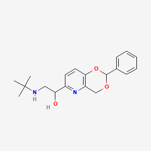 molecular formula C19H24N2O3 B8277869 2-(tert-butylamino)-1-(2-phenyl-4H-[1,3]dioxino[5,4-b]pyridin-6-yl)ethanol 