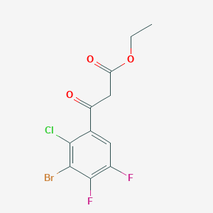 molecular formula C11H8BrClF2O3 B8277905 Ethyl 2-(3-bromo-2-chloro-4,5-difluorobenzoyl)acetate 