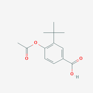 molecular formula C13H16O4 B8277919 4-(Acetyloxy)-3-tert-butylbenzoic acid CAS No. 23369-93-9
