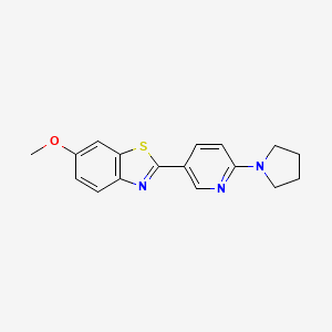 6-Methoxy-2-(6-pyrrolidin-1-ylpyridin-3-yl)-1,3-benzothiazole