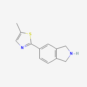 molecular formula C12H12N2S B8277954 5-(5-Methyl-thiazol-2-yl)-2,3-dihydro-1H-isoindole 
