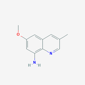 molecular formula C11H12N2O B8277957 8-Amino-6-methoxy-3-methylquinoline 