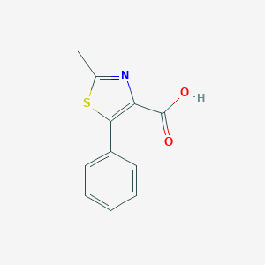 molecular formula C11H9NO2S B082780 2-Methyl-5-phenylthiazole-4-carboxylic acid CAS No. 13743-09-4