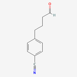molecular formula C11H11NO B8278003 4-(p-Cyanophenyl)butyraldehyde 