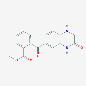 molecular formula C17H14N2O4 B8278031 Methyl 2-[(3-oxo-1,2,3,4-tetrahydroquinoxalin-6-yl)carbonyl]benzoate 