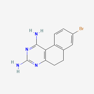 molecular formula C12H11BrN4 B8278076 1,3-Diamino-8-bromo-5,6-dihydrobenzo[f]quinazoline 