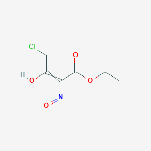 molecular formula C6H8ClNO4 B8278092 Butanoic acid, 4-chloro-2-(hydroxyimino)-3-oxo-, ethyl ester, (Z)- 