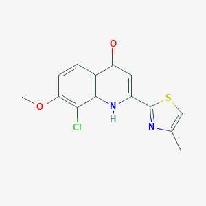 8-Chloro-7-methoxy-2-(4-methylthiazol-2-yl)quinolin-4-ol