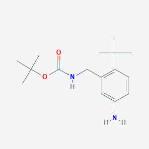 molecular formula C16H26N2O2 B8278138 Tert-butyl 2-tert-butyl-5-aminobenzylcarbamate 