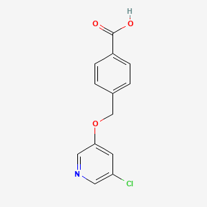 molecular formula C13H10ClNO3 B8278147 4-{[(5-Chloropyridin-3-yl)oxy]methyl}benzoic acid 