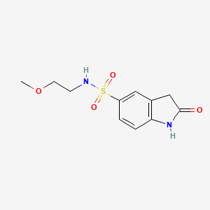 molecular formula C11H14N2O4S B8278174 2-oxo-2,3-dihydro-1H-indole-5-sulfonic acid (2-methoxy-ethyl)-amide 