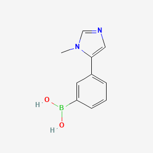 molecular formula C10H11BN2O2 B8278176 3-(3-Methyl-3H-imidazol-4-yl)-phenylboronic acid 