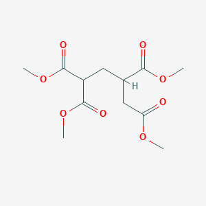 molecular formula C12H18O8 B8278188 Tetramethyl 1,1,3,4-butanetetracarboxylate 
