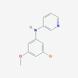 molecular formula C12H11BrN2O B8278196 (3-Bromo-5-methoxy-phenyl)-pyridin-3-yl-amine 
