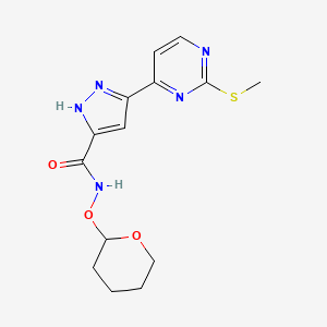 5-[2-(methylsulfanyl)pyrimidin-4-yl]-N-(tetrahydro-2H-pyran-2-yloxy)-1H-pyrazole-3-carboxamide
