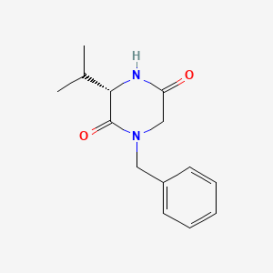 molecular formula C14H18N2O2 B8278214 (S)-1-benzyl-3-isopropylpiperazine-2,5-dione 