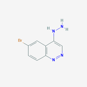 molecular formula C8H7BrN4 B8278219 6-Bromo-4-hydrazinylcinnoline CAS No. 552330-88-8