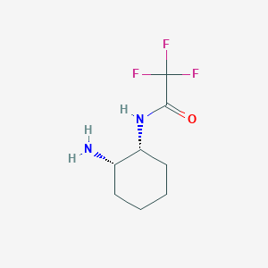 molecular formula C8H13F3N2O B8278224 Acetamide, N-(2-aminocyclohexyl)-2,2,2-trifluoro-, cis- 