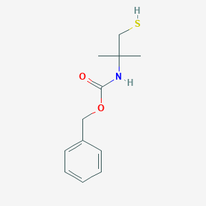 molecular formula C12H17NO2S B8278237 Benzyl 1-mercapto-2-methylpropan-2-ylcarbamate 