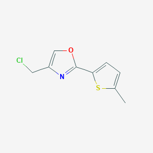 molecular formula C9H8ClNOS B8278243 4-Chloromethyl-2-(5-methyl-2-thienyl)oxazole 